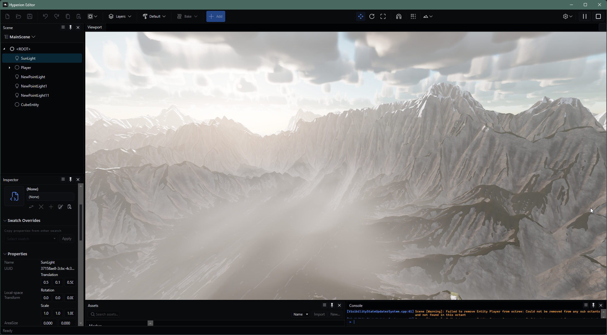 Hyperion Editor viewport